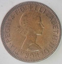 İNGİLTERE 1965  HALF PENNY