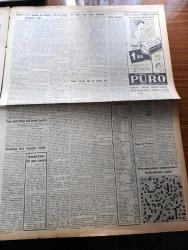 Vatan Gazetesi - 25 Temmuz 1954 - Falih Rıfkı Atay'a Yazan Ahmet Emin Yalman - Dışarı Gideceklere Mali Kontrol Konuldu - Komünistler Bir İngiliz Uçağı Düşürdü - Celal Bayar Ve Adnan Menderes İstanbul'a Döndü - Sovyetler Avrupa Birliği Konferansı İstedi - Ekmek Darlığının Önlenmesi İçin Çare Aranıyor - Ankara CHP Teşkilatı Bir Zihniyet Mücadelesi İstedi - Denizde İsyan Yazan Herman Wouk Yazı Dizisi - Meşrutiyet İlanına Doğru Tıbbiye Hareketi Yazan Mustafa Emil Elöve - Türklüğe Hakaret Eden İngiliz John Sretwella Tevkif Edildi - Meryem Ana Meşalesi Efes'e 15 Ağustos'ta Getiriliyor -   Pakistan'da Komünist Partisi Tevkif Yasak Edildi - Tahtakale'de On Dükkan Yandı -   Osmanlı Tarihinden Sayfalar Yazan Feridun Fazıl Tülbentçi - General Ali Fuat Cebesoy'un Siyasi Hatıraları Yazı Dizisi - İran'ın Güzel Kraliçesi Süreyya - Meşhur Amerikalı Zengin Rockfeller - Bu Yerin Ötesinde Yazan Cronin Yazı Dizisi - 15. Devlet Resim Ve Heykel Sergisi Dün Açıldı - Puro Tuvalet Sabunu - Dermojen Yanık Kremi