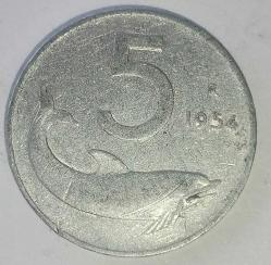 LOT.20 » İTALYA 1954   5 LİRE