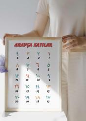 Arapça Alfabe ve Sayılar Posterleri (A3 Boyutlarında)