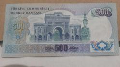 500 Türk Lirası 6 Emisyon çil altı + J70058527