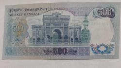 500 Türk Lirası 6 Emisyon çil altı + J70058527