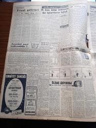 Vatan Gazetesi - 1 Mayıs 1956 - Ahmet Emin Yalman Köşe Yazısı - İktisadi Duruma Dair Meclise İki Takrir Verildi - 5 Gazetecinin Durumu Meclise İntikal Etti - Belediye Kasap Mücadelesi Şiddetli Devresine Girdi -  Mareşal Montgomery Kıtalararası Hidrojen Bombalı Füze 1961'de Hazır Diyor- CHP Genel Sekreteri Kasım Gülek Türk Kadını Partimize Tehalükle Katılıyor Dedi - Ankara İstanbul Arasında Geç Saatte Uçak Seferleri Başladı - Sovyet Komünist Partisi Genel Sekreteri Kruşçef Amerika Rusya İşbirliğinden Bahsetti - Bugün Bahar Bayramı - Türk Devrim Ocaklarında Kadın Hakları Görüşüldü - İstanbul Nasıl Kalkınabilir - Ölüme Gidiyorum Yazan Carter Dickson Yazı Dizisi - Memleketimizde Akıl Ve Kalp Hastalıkları Artmış - Cimciler Karikatür - General Ali Fuat Cebesoy'un Siyasi Hatıraları Yazı Dizisi - Fransa'nın Büyük Rejisörü Christian Jague Geliyor - Japonya'da 140.000 Fahişe Varmış - Bugün Brezilya Milli Takımı İle Karşılaşıyoruz - İsfendiyar - Lefter Küçükandonyadis - Naci Yazgan - Kadri Aytaç