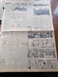 Vatan Gazetesi - 1 Mayıs 1956 - Ahmet Emin Yalman Köşe Yazısı - İktisadi Duruma Dair Meclise İki Takrir Verildi - 5 Gazetecinin Durumu Meclise İntikal Etti - Belediye Kasap Mücadelesi Şiddetli Devresine Girdi -  Mareşal Montgomery Kıtalararası Hidrojen Bombalı Füze 1961'de Hazır Diyor- CHP Genel Sekreteri Kasım Gülek Türk Kadını Partimize Tehalükle Katılıyor Dedi - Ankara İstanbul Arasında Geç Saatte Uçak Seferleri Başladı - Sovyet Komünist Partisi Genel Sekreteri Kruşçef Amerika Rusya İşbirliğinden Bahsetti - Bugün Bahar Bayramı - Türk Devrim Ocaklarında Kadın Hakları Görüşüldü - İstanbul Nasıl Kalkınabilir - Ölüme Gidiyorum Yazan Carter Dickson Yazı Dizisi - Memleketimizde Akıl Ve Kalp Hastalıkları Artmış - Cimciler Karikatür - General Ali Fuat Cebesoy'un Siyasi Hatıraları Yazı Dizisi - Fransa'nın Büyük Rejisörü Christian Jague Geliyor - Japonya'da 140.000 Fahişe Varmış - Bugün Brezilya Milli Takımı İle Karşılaşıyoruz - İsfendiyar - Lefter Küçükandonyadis - Naci Yazgan - Kadri Aytaç