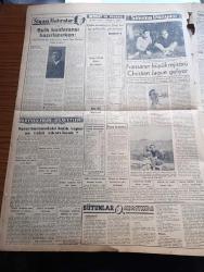 Vatan Gazetesi - 1 Mayıs 1956 - Ahmet Emin Yalman Köşe Yazısı - İktisadi Duruma Dair Meclise İki Takrir Verildi - 5 Gazetecinin Durumu Meclise İntikal Etti - Belediye Kasap Mücadelesi Şiddetli Devresine Girdi -  Mareşal Montgomery Kıtalararası Hidrojen Bombalı Füze 1961'de Hazır Diyor- CHP Genel Sekreteri Kasım Gülek Türk Kadını Partimize Tehalükle Katılıyor Dedi - Ankara İstanbul Arasında Geç Saatte Uçak Seferleri Başladı - Sovyet Komünist Partisi Genel Sekreteri Kruşçef Amerika Rusya İşbirliğinden Bahsetti - Bugün Bahar Bayramı - Türk Devrim Ocaklarında Kadın Hakları Görüşüldü - İstanbul Nasıl Kalkınabilir - Ölüme Gidiyorum Yazan Carter Dickson Yazı Dizisi - Memleketimizde Akıl Ve Kalp Hastalıkları Artmış - Cimciler Karikatür - General Ali Fuat Cebesoy'un Siyasi Hatıraları Yazı Dizisi - Fransa'nın Büyük Rejisörü Christian Jague Geliyor - Japonya'da 140.000 Fahişe Varmış - Bugün Brezilya Milli Takımı İle Karşılaşıyoruz - İsfendiyar - Lefter Küçükandonyadis - Naci Yazgan - Kadri Aytaç