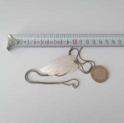 Vintage 925 Gümüş Ve Sedef Yapraklı Kolye