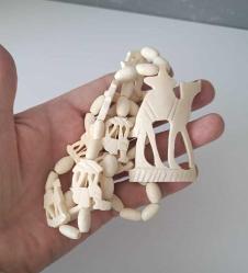 Vintage Kemik Malzemeden Deve Figürlü El Yapımı Tribal Kolye