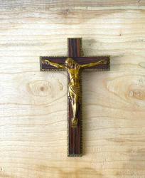 Antika - PİRİNÇ ÇARMIHA GERİLMİŞ İSA İKONA - kitantik - kitaLog