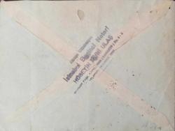 Cumhuriyet 1947 Noter kaşeli Zarf Ata, Çiftçi ve Milli müdafa pullu İstanbul da  kullanılmış  ,Nadir.