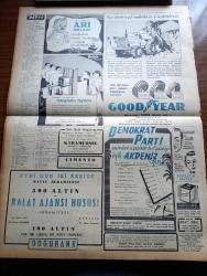 Vatan Gazetesi - 23 Mayıs 1954 - Ahmet Emin Yalman Köşe Yazısı - Demokrat Parti Meclis Grup'u Bugün Toplantı Yapıyor -  Başbakan Adnan Menderes Ankara'da Genç Demokratlar Temsilcileriyle Görüşürken - Tokyo Dünya Serbest Güreş Şampiyonası - Güreşçi Osman Kambur - Nurettin Ardıçoğlu 12 Ay 15 Gün Hapse Mahkum Oldu - İngiltere Fransa Anlaşmasının 50. Yıldönümü - İstanbul'da Rıhtım ve Antrepo Yapılacak - Seçimlerin Kati Neticesi Açıklandı - İtalyanlar Dört Yugoslav'ı Esir Aldı - Denizde İsyan Yazan Herman Wouk Yazı Dizisi - Akademik Hürriyetin Şartları Yazan Hasan Refik Ertuğ - Türk Irak Dostluk Anlaşmasının Yıldönümü - Mısır Komünist Çin'i Tanıyacakmış - General Ali Fuat Cebesoy'un Siyasi Hatıraları Yazı Dizisi - Osmanlı Tarihinden Sayfalar Yazan Feridun Fazıl Tülbentçi Yazı Dizisi - Jigolo Yazan Daniel Harper Yazı Dizisi - Puro Tuvalet Sabunu - Güreşte Bekir Büke Ve Adil Atan Rakiplerine İttifakla Mağlup Oldular - Pan American - Gripin - Arı Unları - Good Year - Karamürsel Mağazası