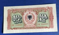 Efemera - Arnavutluk 1957 10 Leke Çil - kitantik - kitaLog