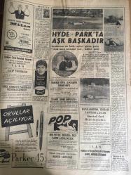 HÜRRİYET GAZETESİ  10 EYLÜL 1965 YIL :18 SAYI :6237--Kardeş Pakistan a yardım Ankara da ele alındı --Pakistan ,Hindistan 'nın  sanayi bölgelerine paraşütçüler indirdi ---Madanoğlu Gönüllülere Teşekkür Edecek ---Petrol grevi yapılmıyor --313 bin  lira kazanan  Şeriman futbol için ne zevksiz  şey dedi ---Vergilerin  açıklanması  tenkit edildi ---İzmir in  kurtuluşunun 43. yıldönümünü  dün kutlandı --Genç ve güzel karısını  lüks Rolls -Royce  otosu  ile turistlere  kiralıyor ---Fatih Camiinin  medreseleri altında 25 dükkan yapılacak ---Müslüman kardeşler geçen ay başkan Nasır ı öldürecekti --Hyde Park ta aşk başkadır ---Anderlecht Fenerbahçe yi uyuttu--Fenerbahçe ,Brüksel de ki maç için çim sahada çalışacak --Namzet kadroya Talat ve Nedim çağırılacak ---Gelecek yıl bakan güreşleri Yugoslavya da  yapılacak --Sabırsız  şoförün başı  dertte ---Foto -Radar cihazı Ankara -İstanbul yolunda süratli  giden vasıtaların resmini çekecek ---Evet Tam 40 yaşındayım --CHP 42 Yaşında ----