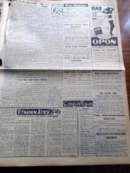 Vatan Gazetesi - 6 Ağustos 1956 - Milletlerarası Salon Fıkraları Yarışmasında Aziz Nesin 1. Turhan Selçuk 2. Oldu - Ahmet Emin Yalman Köşe Yazısı - Bakırköy CHP Kongresinde Hatipler Şiddetli Tenkitler Yaptı - Osman Bölükbaşı İle Polis Cipleri Yarıştılar - Mısır kısmi Seferberlik İlan Etti - Kasaplar İstanbullular'a Karşı Mukavemete Başladı - Suçlu Yazan Orhan Kemal Yazı Dizisi - Amerika'da Cumhurbaşkanlığı Seçimi Hazırlıkları - İşçi Sigortaları Bir Hastane Ve Han Yaptırıyor - Geçmişte Bugün Yazan Feridun Fazıl Tülbentçi Yazı Dizisi - Hoş Memo Karikatür - Katin Ormanı Katliamından Stalin Mesul Mu - Müzeyyen Senar'ı Andırmasından dolayı Küçük Müzeyyen Diye Anılan Şükran Ozer- Ella Sinders Çizgi Roman Fred Fox - Etna'nın Ateşi Yazan Henri Castillou Yazı Dizisi - Ali Fuat Cebesoy'un Siyasi Hatıraları Yazı Dizisi - Trompetist Zekai Apaydın - Fenerbahçe Dün Kendi Sahasında Galata Takımını 7 0 Mağlup Etti - Cezmi Or Kupası Atletizm Müsabakaları Programı - Rugby - Avcılar Bayramı Dün Yapıldı