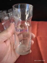 VİNTAGE RAKI BARDAĞI TEKİRDAĞ RAKI BARDAĞI 5 ADET ÖLÇEKLİ