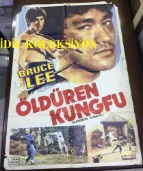 ÖLDÜREN KUNG FU, (SUPERIOR KUNG FU) ÇİNCE KUNG FU DÖVÜŞ SİNEMA FİLM AFİŞİ / POSTERİ - BÜYÜK BOY - ORİJİNAL - 100 X 67 cm EBADINDA - Original Turkish Big Size Movie Poster - BRUCE LEE, AKIN FİLM