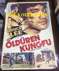 ÖLDÜREN KUNG FU, (SUPERIOR KUNG FU) ÇİNCE KUNG FU DÖVÜŞ SİNEMA FİLM AFİŞİ / POSTERİ - BÜYÜK BOY - ORİJİNAL - 100 X 67 cm EBADINDA - Original Turkish Big Size Movie Poster - BRUCE LEE, AKIN FİLM