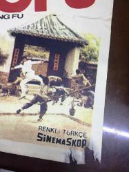 ÖLDÜREN KUNG FU, (SUPERIOR KUNG FU) ÇİNCE KUNG FU DÖVÜŞ SİNEMA FİLM AFİŞİ / POSTERİ - BÜYÜK BOY - ORİJİNAL - 100 X 67 cm EBADINDA - Original Turkish Big Size Movie Poster - BRUCE LEE, AKIN FİLM
