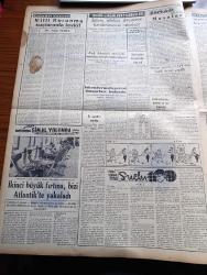 Vatan Gazetesi - 30 Temmuz 1956 - Süveyş Ve Kıbrıs Yazan Ahmet Emin Yalman - CHP Genel Sekreteri Kasım Gülek Samsun'da İç Ve Dış Meselelere Dair Konuştu - Batı Trakya Türklerinin Acıklı Durumu Memlekete Ve Dünyaya Duyurulmalıdır - Pakistan Cumhurreisi İskender Mirza Ve Cumhurreisi Celal Bayar Yeşilköy Hava Alanında Milli Marşları Dinlerken - Süveyş'e Dair Üçlü Görüşme Başladı - Türkiye Köylü Parti'li Bir Hatip İşbirliği Aleyhinde - Andrea Doria Transatlantiği Niçin Battı - Çocuk Felcinden Korunma İçin Tavsiye - Suçlu Yazan Orhan Kemal Yazı Dizisi - İskenderun'da Petrol Damarları Bulundu - Geçmişte Bugün Prens Bismark'ın Ölümü Yazan Feridun Fazıl Tülbentçi Yazı Dizisi - Televizyon İçin Yapılan The Wizard Öz Filmi 322.000 Sterline Satıldı - General Ali Fuat Cebesoy'un Siyasi Hatıraları Yazı Dizisi - Cimcimeler Çizgi Roman Charles Schulz - Ella Sinders Çizgi Roman Fred Fox - Meşhur Alman Bestecisi Robert Schumann Anıldı - Bestekar Ve Orkestra Şefi İgor Stravinsky Şehrimize Geldi
