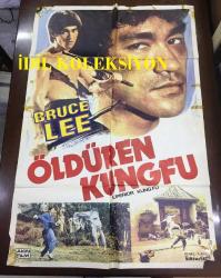 ÖLDÜREN KUNG FU, (SUPERIOR KUNG FU) ÇİNCE KUNG FU DÖVÜŞ SİNEMA FİLM AFİŞİ / POSTERİ - BÜYÜK BOY - ORİJİNAL - 100 X 67 cm EBADINDA - Original Turkish Big Size Movie Poster - BRUCE LEE, AKIN FİLM
