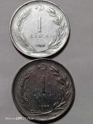 TÜRKİYE CUMHURİYETİ 1 LİRA 1966 ( TERS TAKİM) ÇÇT