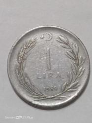 TÜRKİYE CUMHURİYETİ 1 LİRA 1959 ÇT