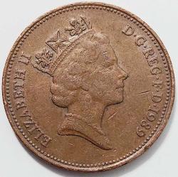 BİRLEŞİK KRALLIK 2 Pence, 1989 ÇÇT (II. Elizabeth)