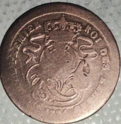 BELÇİKA 1800 LERİN SONU   2 CENT   TARİH OKUNMUYOR HALİYLE ÖZEL KAPAMASINDA