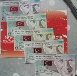 MUSTAFA KEMAL ATATÜRK 0 EURO SET FANTAZİ PARA SINIRLI BASIM