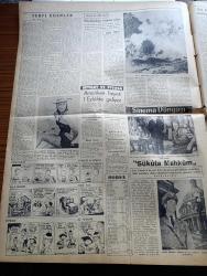 Vatan Gazetesi - 28 Ağustos 1956 - Suçlu Yazan Orhan Kemal Yazı Dizisi - Ahmet Emin Yalman Köşe Yazısı - Dört Korgeneral Orgeneral Oldu - Hamit Apaydın - Refik Kurtol - Muhalefet Dert Dinleme Gezileri Tertip Etti - Ankara'da Yunan Elçiliğine Hırsız Girme Hadisesinin Bir Tertip Olduğu Tahmin Ediliyor - Başvekil Adnan Menderes Muharrem Nuri Birgi İle Görüştü - İ.E.T.T. İçin 100 Otobüs Geliyor - Amerikalı Plastik Cerrahi Uzmanı Jacques W. Maliniac Geliyor - 30 Ağustos'ta Otobüs ve Tramvay Seferleri -  Gaziantep'te Açılacak Petrol Kuyusu İçin Sondaj Makinesi Geldi - Büyük Türk Zaferi Yazan Feridun Fazıl Tülbentçi Yazı Dizisi - Profesör Hilmi Ziya ülken Sosyoloji Kongresine Başkan Muavini Seçildi - Cimcimeler Çizgi Roman Charles Schulz - Ella Sinders Çizgi Roman Fred Fox - Sükuta Mahkum Filmi - Etna'nın Ateşi Yazan Henri Castillou Yazı Dizisi - Profesyonel Lig Maçlarının Tarihleri Dün Belli Oldu - Atatürk Kupası Boks Maçları - Fay Temizleme Tozu - Türkiye Atletizm Şampiyonası başlıyor