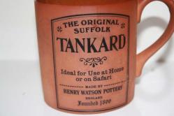 THE ORIHINAL SOFFOLK TANKARD  Terracotta Kupa - Henry Watson Bardak - İngiltere'de Üretilmiştir  (YENİ RAF