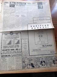 Vatan Gazetesi - 12 Haziran 1954 - Türk Pakistan Anlaşması Dün Mecliste İttifakla Kabul Edildi - Adnan Menderes İle Pakistan Başbakanı Muhammed Ali'nin Demeçleri - Ailesini Katleden Hikmet Küçük Duruşmada Beni Asınız Diye Bağırdı - Birleşik Amerika Dışişleri Bakanı John Foster Dulles Çin Hindinde Amerika'nın Harbe Girme Şartlarını Bildirdi - Sultanahmet Cezaevi Karşısında Bitli Ekmek Yapan Fırın Kapatılıyor - Dünya Kupası Maçları 14 Haziran'da Başlıyor - Denizde İsyan Yazan Herman Wouk Yazı Dizisi - Denizcilik Ve Kabotaj Bayramı Hazırlıkları - Arap Memleketleri İle İsrail'e İhtar - Altemur Kılıç - Hoş Memo Karikatür - Fransa'da En Çok Okunan Gazete France Soir - General Ali Fuat Cebesoy'un Siyasi Hatıraları - Okuyucu Fikir Ve Şikayetleri Dinleyen Ve Derleyen Ahmet Refik Noyan - Cumhurbaşkanı Celal Bayar'ın Güreşçileri Tebriki - Adana Demirspor Almanya'ya Gidiyor - İstanbul Atletizm Bayramı Bugün Başlıyor - Meşhur Yüzücü Kadas Mağlup Oldu - 19 Mayıs Stadında Gece Maçları Yapılacak