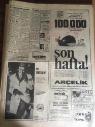 HÜRRİYET GAZETESİ 23 EKİM 1967 YIL :20 SAYI :7000--Mısır da emlaki olan Türkler tazminat alacak --Irak a çamaşır makinesi ve  buzdolabı  satacağız ---Mısır bir İsrail Muhribini Batırdı ,150 ölü ve yaralı var ---Pasaportsuz iki Alman kızı hudut dışı  edildi ---Sokak sokak dolaşıp duvarlara ilan asıyor ---Tören  günü Tahran a havadan gül  yağacak ---Necdet Elmas üçüncü izin günü annesi ve babasıyla beraber  geçirdi ----Büyük gösteri sonunda 200 kişi tevkif edildi ---5 Günde Sigarayı Bırakma Programı --Eskişehirspor Gençlerbirliğini  1-0 mağlup etti --Altınordu Feriköy ü 2-1 yendi-----Beşiktaş :1 Altay :1 ---Galatasaray :0 H.Tepe : 0--Türkiye Atletizm Şampiyonası ---Polislere 17 kilo baz morfin satmak  isterken yakalandılar ---İstanbullu  fabrikatörün oğlu  itirafta bulundu teyzemi ben öldürdüm ---Bir Tüccar ve eşi banyo da ölü bulundu ---Kadıköy Üsküdar yolu asfaltlanıyor ---Radyo Programları ---Türkiye İş Bankası :47 Milyon --3.Türkiye Ligi Maçları --
