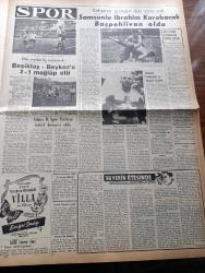 Vatan Gazetesi - 7 Haziran 1954 - Mareşal Tito Üçlü İttifak Sulhu Sağlamlaştıracak Dedi - New York'tan Ayrılan Adnan Menderes Bugün Atina'da Olacak - Galata Köprüsünün Tamirine Dün Gece Başlandı - İbrahim Karabacak Başpehlivan Oldu - Yeni İstanbul Emniyet Müdürü Alaeddin Eriş Geldi - Doğu Berlin'de Büyük Nümayişler Oldu - Denizde İsyan Yazan Herman Wouk Yazı Dizisi - Fotoğraflarla Haberler - Stalin'in Bir Mektubu - General Ali Fuat Cebesoy'un Siyasi Hatıraları Yazı Dizisi - Las Vegas'ın Türkü Hayrullah Kefoğlu Hikayesini Anlatıyor - Beşiktaş Beykoz'u 2 1 Mağlup Etti - Adana Demirspor Türkiye Futbol Birincisi Oldu - Bu Yerin Ötesinde Yazan Cronin - Sihirli Bir Sinema Doğuyor - Erkek kıyafetleri Değiştirilecek Mi - Pan American - Puro Tuvalet Sabunu - Belgin Doruk - Bulmaca - Derman Ağrı Kesici - Ankara İstanbul İzmir Radyosu Programı - Odeon Mağazaları - Türkiye Kredi Bankası - Çapamarka -