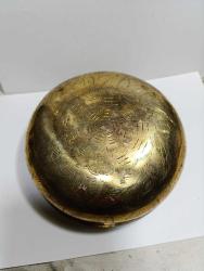 RF53-----ALTIN RENGİ KAPLAMA ÇİVİ İŞİ DEKORLU HAMAM TASI