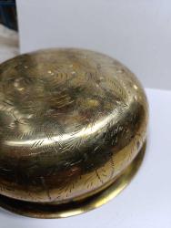 RF53-----ALTIN RENGİ KAPLAMA ÇİVİ İŞİ DEKORLU HAMAM TASI