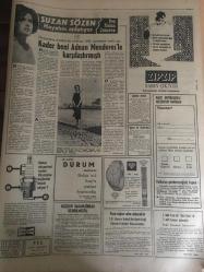 HÜRRİYET GAZETESİ 23 TEMMUZ 1965 YIL :18 SAYI :6188----Almanya ya önce  evli işçiler gönderilecek ---Erkekle yakaladığı  kızını ,sustalı ile vurdu --Atina da bir ölü 130 yaralı  var --Demirel Ekonomimiz sıhhat içindedir ---Türkeş : Partiyi ele geçirmek diye bir fikrim yok ---Doktorların iki aya  kadar kör  olacaksın dediği kadın vatanını kardeşlerini son defa görmek için Amerika dan  geldi --Clay ın boşanma işi çıkmazsa girdi ---Tunceli de neler oluyor ?--Atom forvetinin  yaş ortalaması 24 ---Beşiktaş ,kaleci Nihat a talip oldu ----Galatasaray ,Sion dan çekinmeğe başladı --Yüzme Maraton Şampiyonası Hadiseli Bir Şekilde Kapandı --Güzeli seçmek çok zor --Türk erkekleri :sıcak kıskanç  hoyrat ---Kupon parfüm  de imal edildi : şisesi 5000 lira --Sınıfta kalan 65 öğrenci intihara kalkıştı ---