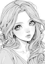 Üzgün Anime Boyama Kitabı (40 Boyama + 1 Afiş)