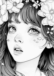 Üzgün Anime Boyama Kitabı (40 Boyama + 1 Afiş)