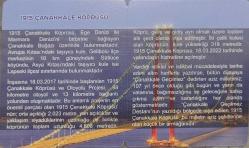 1915 Çanakkale Köprüsü Bronz Hatıra Parası 2022 Yılı ( SERTİFİKALI )