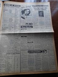 Vatan Gazetesi - 24 Haziran 1954 - Karısını Baldızını Kaynanasını Öldüren Katil Hikmet Küçük Müşahede Altına Alındı - Bir Şehit Anasına 100 Dolar Verilecek - Tarsus'tan Vatan'a Yazan Fasih İmal Yazı Dizisi - Ankara'da Gizli 46 Ton Ve 74 Sandık Kesme Şeker Bulundu - Komisyon Kırşehir İlgasını Kabul Etti - Server Somuncuoğlu CHP'den İstifa Etti - Orgeneral Salih Omurtak Vefat Etti - Kışlalarda Ranza Usulü Kalkıyor - Başbakan Adnan Menderes Libya Başbakanı Mustafa Ben Halim İle Görüştü - Fen Dekanlığına Nüzhet Gökdoğan Seçildi - Denizde İsyan Yazan Herman Wouk Yazı Dizisi - Başbakan Nehru'ya Suikast Teşebbüsü Meydana Çıkarıldı - Yugoslav Ordusu Fotoğraf Sergisi Açıldı - Hoş Memo Karikatür- Amerikalı Bilgin Doktor Karl T. Compton Dün Öldü - Pul Aleminin İçyüzü Derleyen Nur Sabuncuoğlu - Galatasaray Lisesi'nden Mezun Bir Genç Limon Satıyor - General Ali Fuat Cebesoy'un Siyasi Hatıraları Yazı Dizisi - Bu Yerin Ötesinde Yazan Cronin Yazı Dizisi - Dünya Kupası Futbol Müsabakaları - Milli Takım