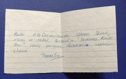 Kıbrıs Lefkoşa 1980 postadan Geçmiş içinde mektup yazılı zarf