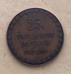 Yapı Kredi Bankası 25.Yıl Madalyonu