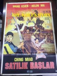 SATILIK BAŞLAR (Kuai dao luan ma zhan), 1977, ORİJİNAL ÇİN KUNG FU DÖVÜŞ SİNEMA FİLM AFİŞİ / POSTERİ, - BÜYÜK BOY - ORİJİNAL - 100 X 68 cm EBADINDA - Original Turkish Big Size Movie Poster - Chung Ting, Hsin Wei, Don Wong, Yi Chang, Chun-Erh Lung, Don Wong, Yi Chang, Chun-Erh Lung, Chiu Chen, Ming Li Chen, Pei-Ling Chen,  Kai Chia, Yang Chiang, Kuang Hu, Han-min Hui, You-Min Ko, Fong Lung, Tsai Ming, Li-Pao Ou, Te-Yun Pei, Mao Shan, Lo-Hui Shaw, Yueh Sun, AKIN FİLM