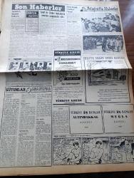 Vatan Gazetesi - 10 Mayıs 1954 - Ahmet Emin Yalman Köşe Yazısı - Kırşehir Seçimine Demokrat Parti İtiraz Etti - Çin Hindi Kuzeyinde Esir Kafileleri Görüldü - Amerikalı Tanınmış İnşaatçı Harry Morrison Seyhan Barajını İnceliyor - Kıbrıs Türkleri Muhtariyet Değil İlhak İstiyor - Teknik Okul Öğrencilerine Sabır Tavsiye Edildi - Sovyetler Birliğine Verilen Notamız Açıklandı - Başbakan Adnan Menderes Gazetecilere Ziyafet Verdi - Denizde İsyan Yazan Herman Wouk Yazı Dizisi - İstanbul'a Hasta Akını Önlenecek - Fotoğraflarla Haberler - General Ali Fuat Cebesoy'un Siyasi Hatıraları Yazı Dizisi - Büyük Bir Operet Bestekarı Emmerich Kalman - Ramazan Geceleri Karagöz - Jigolo Yazan Daniel Harper Yazı Dizisi - Galatasaray Beşiktaş'ı Dün 3 0 Mağlup Etti - Serbest Güreş Müsabakaları - Bahar Kupası Atletizm Yarışmaları - Şişli Terakki Lisesi'nin 75. Yıldönümü - Ayfer Feray Puro Tuvalet Sabunu Kullanıyorum Diyor - Çapamarka - Gripin - Ankara İstanbul İzmir Radyosu Programı - Bulmaca -T.M.G.T Toplantısı