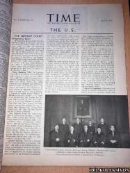 TIME - APRİL 1962 / VİNTAGE MAGAZİNE / İNGİLİZCE DERGİ (WHIZZER WHİTE / BEN BELLA / CHIANG KAI-SHEK / CHOU EN-LAİ / PRESIDENT LLERAS / POGGİ / GUİDO / JACK PAAR / DEAN ACHESON & HARRY S. TRUMAN / ELİZABETH TAYLOR / RICHARD BURTON / MARİA MUSSOLİNİ / JOHN L. LEWİS ) HAFİF YIPRANMALARI MEVCUT