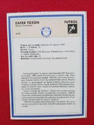 Sporcu Kart - Adana Demirspor, Zafer Tüzün - Gelişim Spor - 17.5x12.5 cm