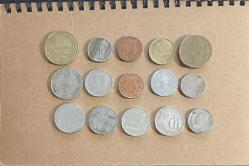 15 adet yabancı madeni para