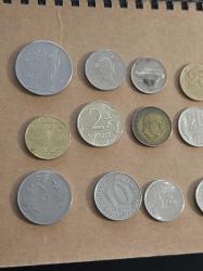 15 adet yabancı madeni para