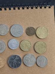 15 adet yabancı madeni para