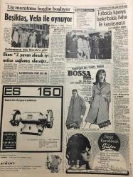 HÜRRİYET GAZETESİ 9 EYLÜL 1967 YIL :20 SAYI :6956-Magirus otobüs reklamı tam sayfa,Sirkeci Harem vapuru-Aziz Erçin-Kollias ,Bazı Yeni Tekliflerle Geliyor --Türkiye Kıbrıs ta Denize Açılan Toprak İstiyor ---İzmir in Kurtuluş Bayramı Bugün Kutlanıyor ---7 Ton Kaçak Makinalı Tüfek Mavzer ve Tabanca Ele Geçti ---Eski milyonerlerden  Sait Çubukçu ,ihtiyar  karısını  öldürdükten sonra  intihar etti ---Evliliğin devam etmesi için ihanet bir çareymiş ---Büyük ses  sanatkarı : Hülya Aksoy ---Türk Sanat Musikisinin Asıl Değeri :Nesrin Sipahi ---Beşiktaş ,Vefa ile oynuyor ---Eken :2 puan alırsak iyi netice sağlamış olacağız ---Futbolda :İspanya basketbolda  :İtalya ile karşılaşıyoruz ---45 .Kurtuluş Yıldönümü ---İlk Bayrak Sarıkışla 'ya çekildi ---Atina 'ya göre Kıbrıs için bir hal çaresi bulunmuş ----